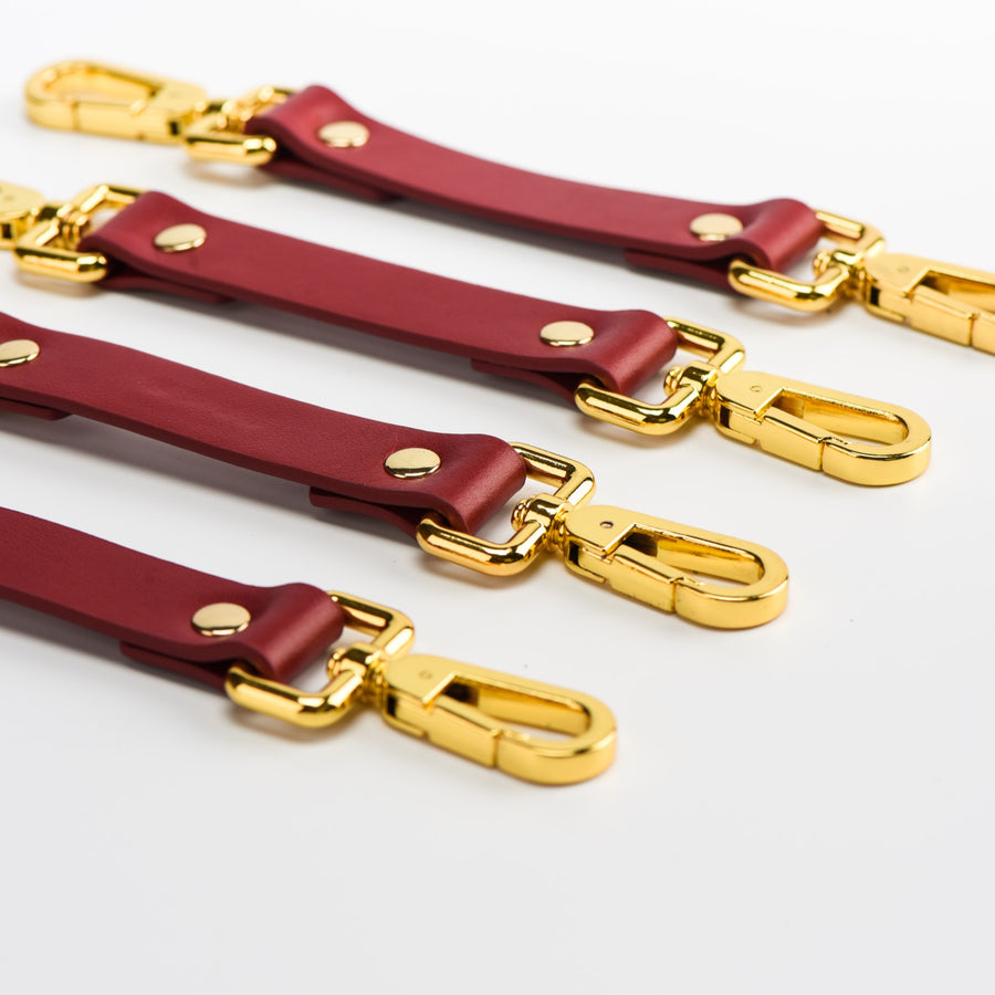 Luxury Italian Leather Bondage Tools Set with Case - Red