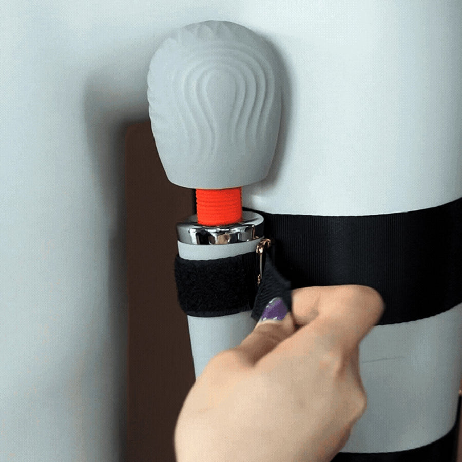 Remote-Control Wand Vibrator & Thigh Harness Combo