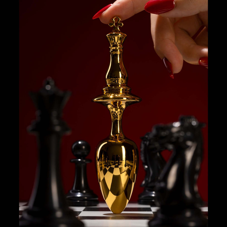 Chess King Butt Plug Smooth Metal Design Chess King Butt Plug Smooth Metal Design