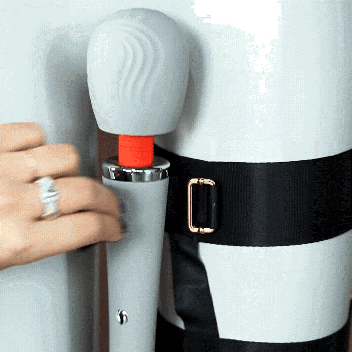 Remote-Control Wand Vibrator & Thigh Harness Combo